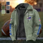 Horned Army Flannel Hoodie, Athletic Spirit Fan Hoodie HVN1438BB - Light Green