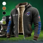 Horned Army Fleece-Lined Hooded Jacket, High-Performance Trail Jacket HVN1438BB - Grey