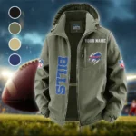 Horned Army Fleece Windbreaker Jacket, All-Weather Fleece Shield HVN1438BB - Green