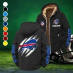 Horned Army Winter Fleece Jacket, Extreme Cold Fleece Coat HVN1438BB - Black