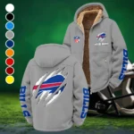 Horned Army Winter Fleece Jacket, Extreme Cold Fleece Coat HVN1438BB - Grey