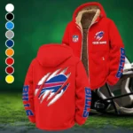 Horned Army Winter Fleece Jacket, Extreme Cold Fleece Coat HVN1438BB - Red