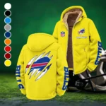 Horned Army Winter Fleece Jacket, Extreme Cold Fleece Coat HVN1438BB - Yellow