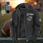 Fan Flight Squad Flannel Hoodie, Stadium Ready Flannel Hoodie HVN1438BR - Black