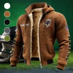 Fan Flight Squad Fleece-Lined Hooded Jacket, Multi-Sport Winter Active Top HVN1438BR - brown