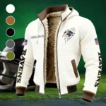 Fan Flight Squad Fleece-Lined Hooded Jacket, Multi-Sport Winter Active Top HVN1438BR - White