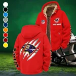 Fan Flight Squad Winter Fleece Jacket, Insulated Sport Hoody HVN1438BR - Red