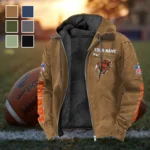 Fan Cubs Squad Flannel Hoodie, Casual Sport Hooded Flannel HVN1438CB - Camel