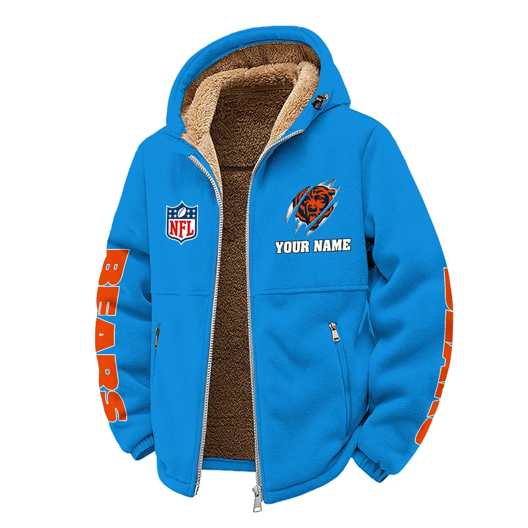 Fan Cubs Squad Winter Fleece Jacket, Sub-Zero Fleece Jacket HVN1438CB - Cyan - Image 2