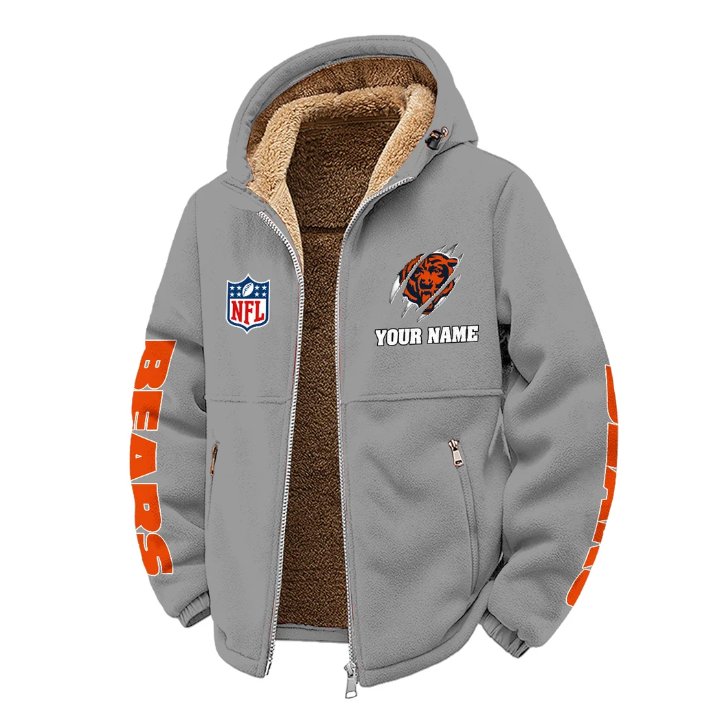 Fan Cubs Squad Winter Fleece Jacket, Sub-Zero Fleece Jacket HVN1438CB - Grey - Image 2