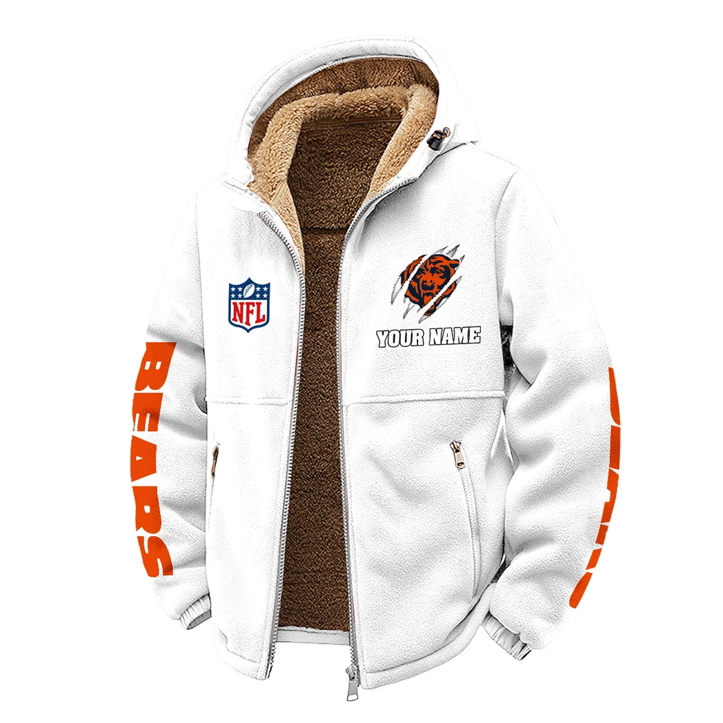 Fan Cubs Squad Winter Fleece Jacket, Sub-Zero Fleece Jacket HVN1438CB - White - Image 2