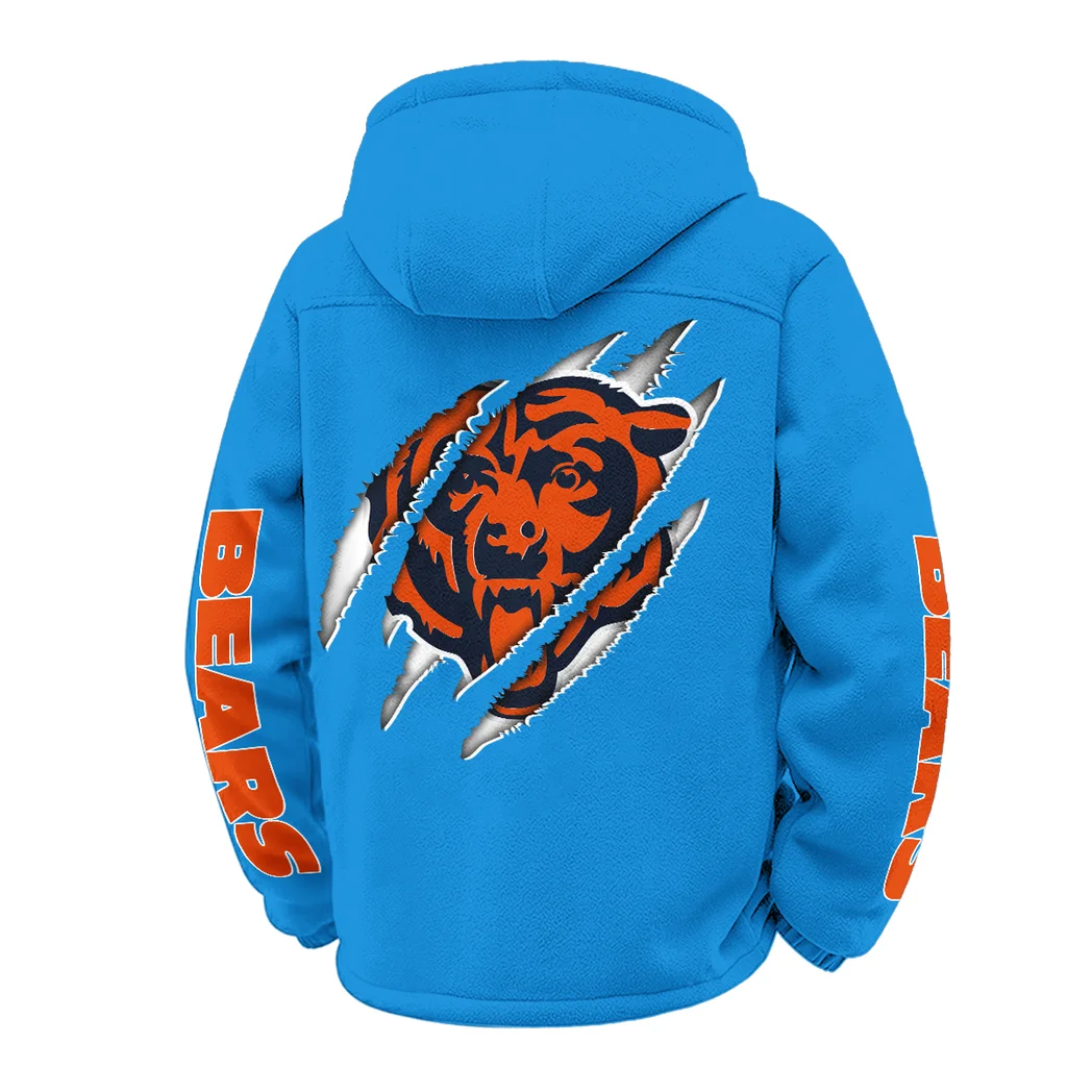 Fan Cubs Squad Winter Fleece Jacket, Sub-Zero Fleece Jacket HVN1438CB - Cyan - Image 3