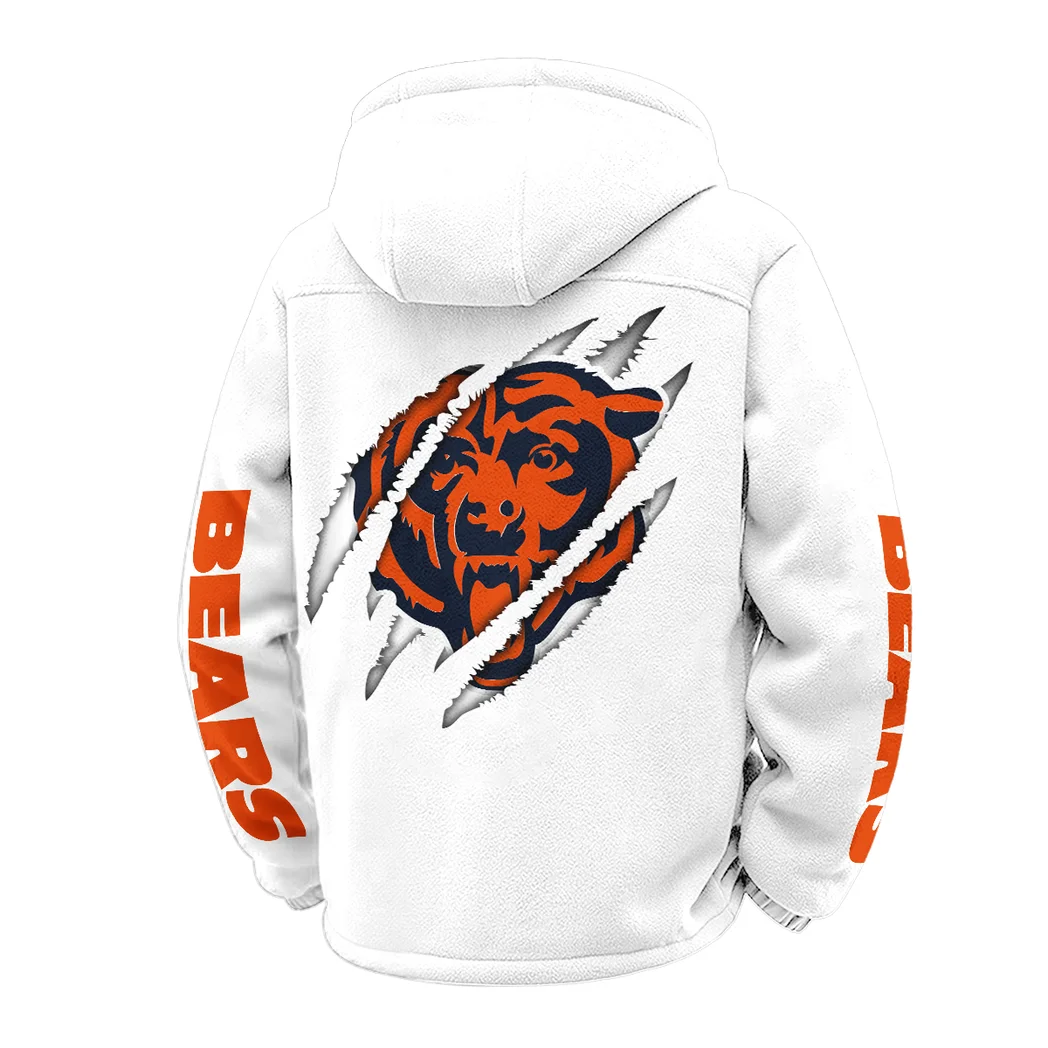 Fan Cubs Squad Winter Fleece Jacket, Sub-Zero Fleece Jacket HVN1438CB - White - Image 3