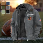 Feline Army Flannel Hoodie, Fan Squad Flannel Hoodie HVN1438CI - Gray