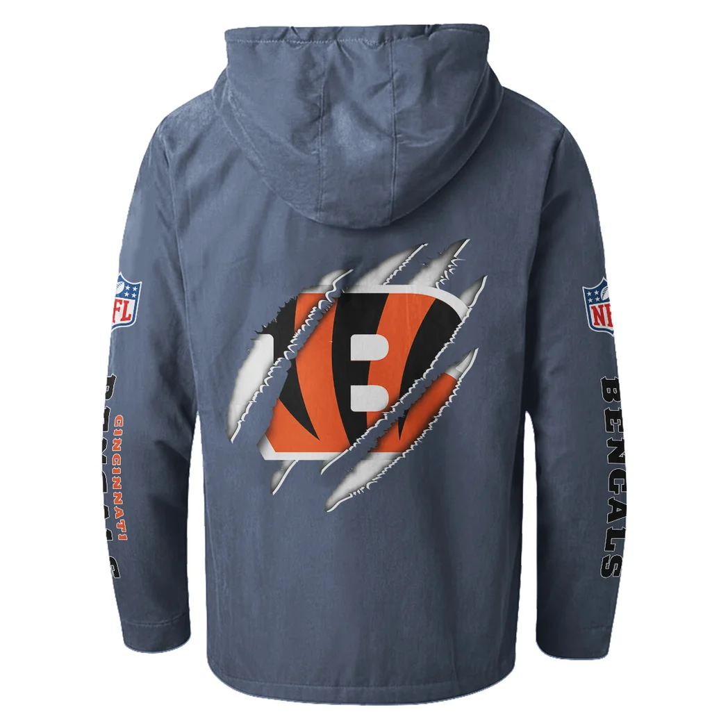 Feline Army Flannel Hoodie, Fan Squad Flannel Hoodie HVN1438CI - Navy Blue - Image 3