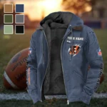 Feline Army Flannel Hoodie, Fan Squad Flannel Hoodie HVN1438CI - Navy Blue