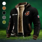 Feline Army Fleece-Lined Hooded Jacket, All-Mountain Hooded Fleece HVN1438CI - Black