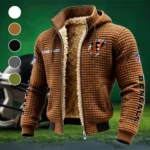 Feline Army Fleece-Lined Hooded Jacket, All-Mountain Hooded Fleece HVN1438CI - brown