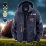 Feline Army Fleece Windbreaker Jacket, Storm-Blocker Fleece HVN1438CI - Navy