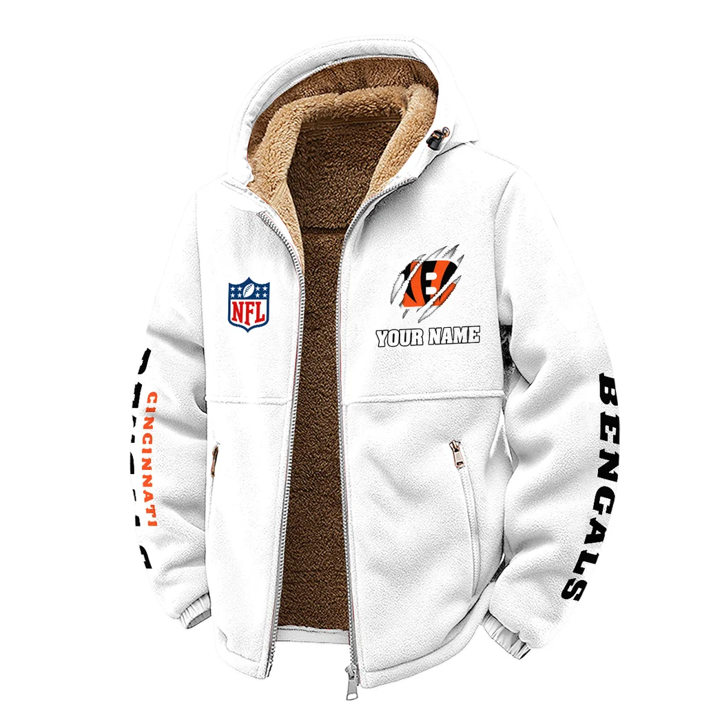 Feline Army Winter Fleece Jacket, Deep Winter Comfort Fleece HVN1438CI - White - Image 2