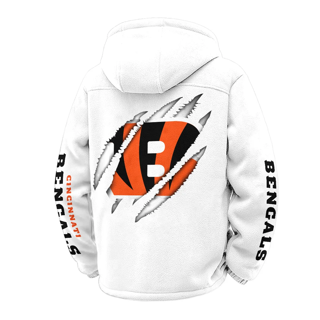 Feline Army Winter Fleece Jacket, Deep Winter Comfort Fleece HVN1438CI - White - Image 3