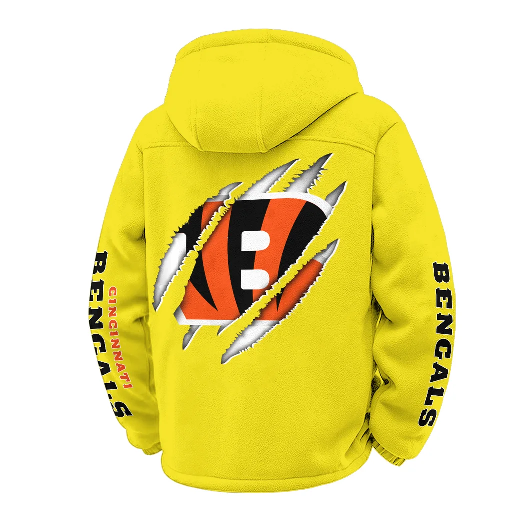 Feline Army Winter Fleece Jacket, Deep Winter Comfort Fleece HVN1438CI - Yellow - Image 3