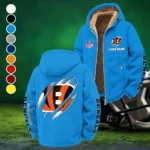 Feline Army Winter Fleece Jacket, Deep Winter Comfort Fleece HVN1438CI - Cyan