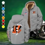 Feline Army Winter Fleece Jacket, Deep Winter Comfort Fleece HVN1438CI - Grey