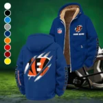 Feline Army Winter Fleece Jacket, Deep Winter Comfort Fleece HVN1438CI - Navy