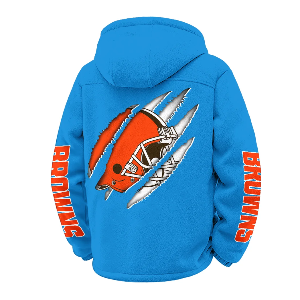 Brown Paws Winter Fleece Jacket, Polar Climate Fleece HVN1438CL - Cyan - Image 3