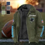 Victory Paws Flannel Hoodie, Team Spirit Flannel Hoodie HVN1438CP - Green