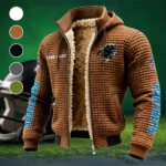 Victory Paws Fleece-Lined Hooded Jacket, Cross-Training Winter Layer HVN1438CP - brown