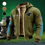 Victory Paws Fleece-Lined Hooded Jacket, Cross-Training Winter Layer HVN1438CP - Green