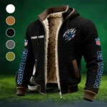 Blue Pride Fleece-Lined Hooded Jacket, Rapid-Dry Fleece-Lined Hoody HVN1438DC - Black