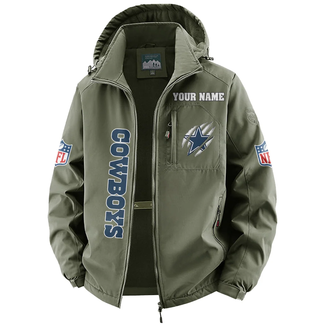 Blue Pride Fleece Windbreaker Jacket, Thermal Wind-Deflector HVN1438DC - Green - Image 2