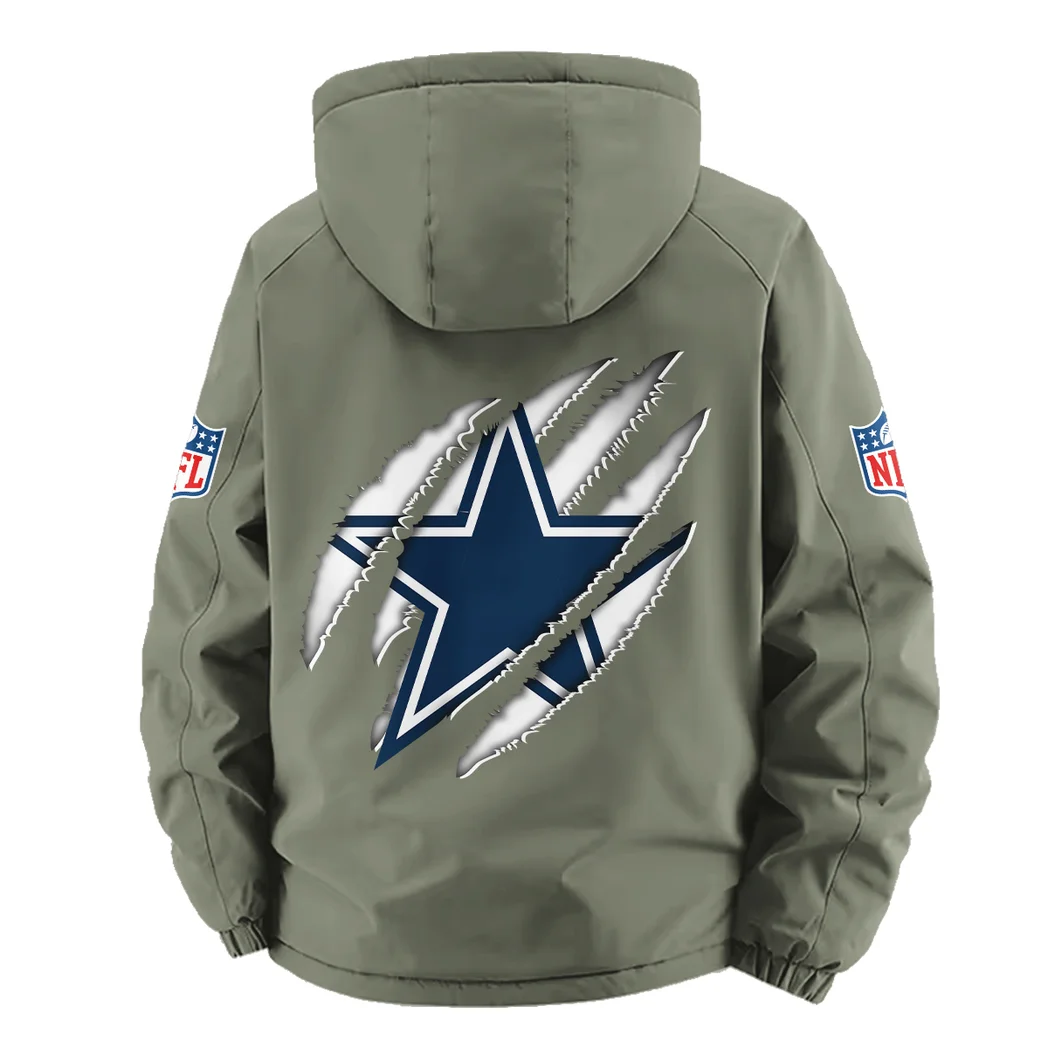 Blue Pride Fleece Windbreaker Jacket, Thermal Wind-Deflector HVN1438DC - Green - Image 4