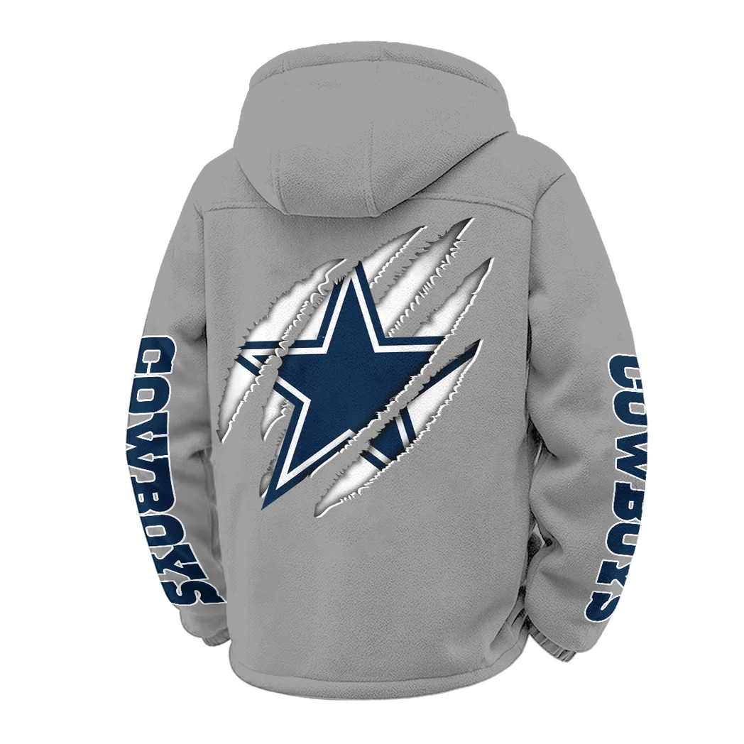 Blue Pride Winter Fleece Jacket, Heavy-Duty Cold Fleece HVN1438DC - Grey - Image 3