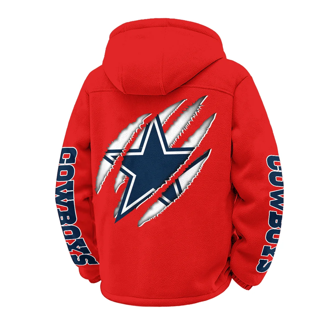 Blue Pride Winter Fleece Jacket, Heavy-Duty Cold Fleece HVN1438DC - Red - Image 3