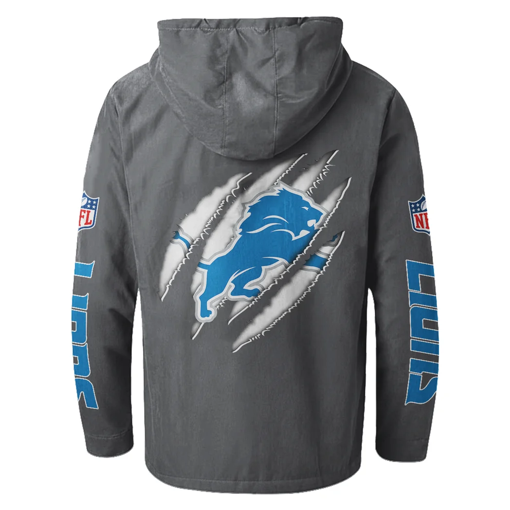 Feline Army Flannel Hoodie, Cold Game Day Hoodie HVN1438DL - Gray - Image 3