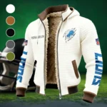 Feline Army Fleece-Lined Hooded Jacket, Elite Athlete Winter Jacket HVN1438DL - White