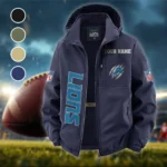 Feline Army Fleece Windbreaker Jacket, Dynamic Trail Runner's Shell HVN1438DL - Navy