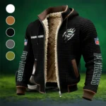Titletown Fans Fleece-Lined Hooded Jacket, Weather-Shield Fleece Hoody HVN1438GP - Black