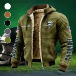Titletown Fans Fleece-Lined Hooded Jacket, Weather-Shield Fleece Hoody HVN1438GP - Green