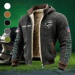 Titletown Fans Fleece-Lined Hooded Jacket, Weather-Shield Fleece Hoody HVN1438GP - Grey