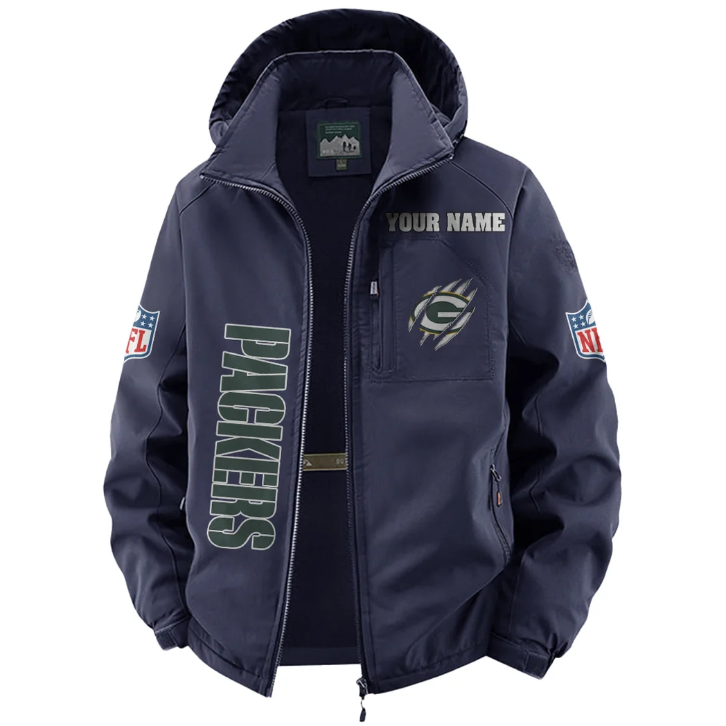 Titletown Fans Fleece Windbreaker Jacket, High-Output Training Jacket HVN1438GP - Navy - Image 2