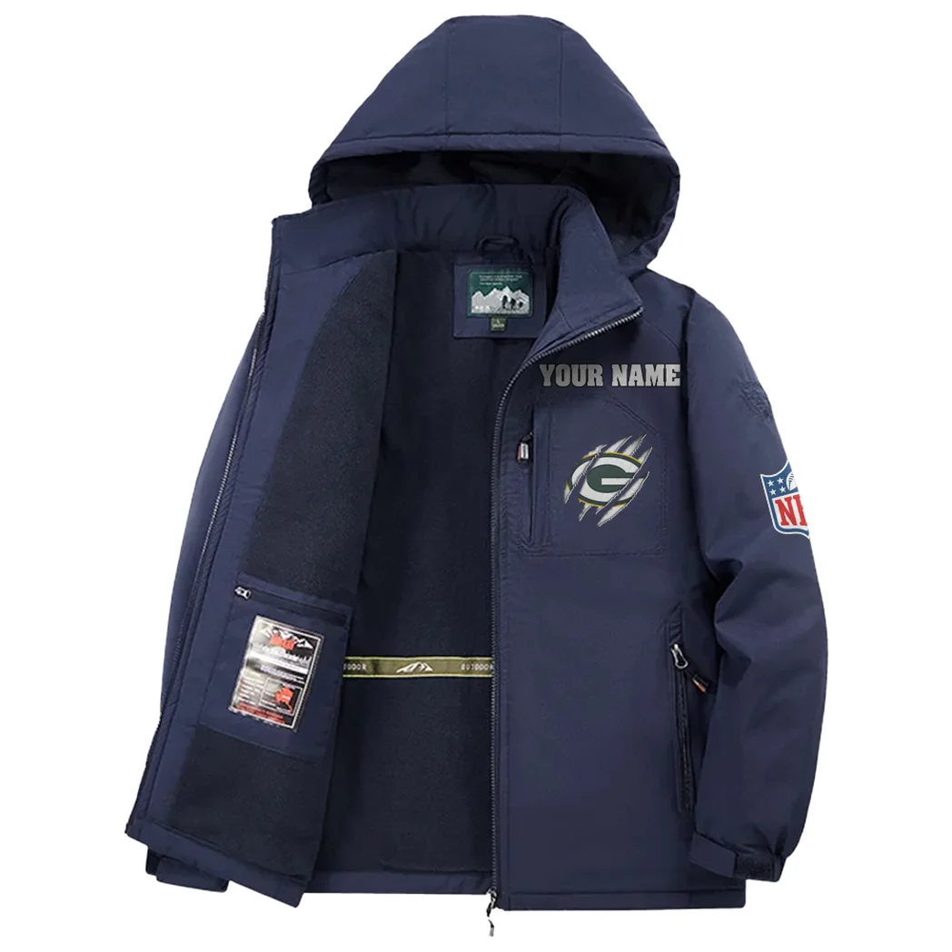 Titletown Fans Fleece Windbreaker Jacket, High-Output Training Jacket HVN1438GP - Navy - Image 3
