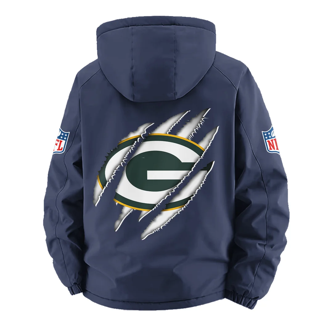 Titletown Fans Fleece Windbreaker Jacket, High-Output Training Jacket HVN1438GP - Navy - Image 4