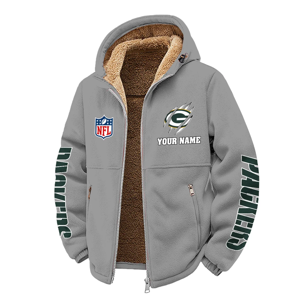 Titletown Fans Winter Fleece Jacket, Dynamic Winter Training Top HVN1438GP - Grey - Image 2