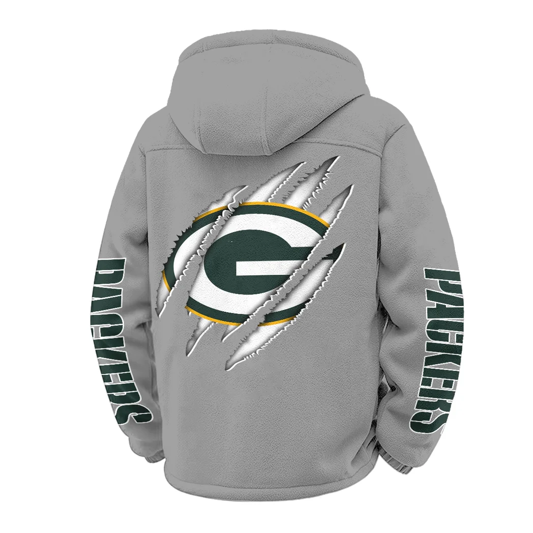 Titletown Fans Winter Fleece Jacket, Dynamic Winter Training Top HVN1438GP - Grey - Image 3