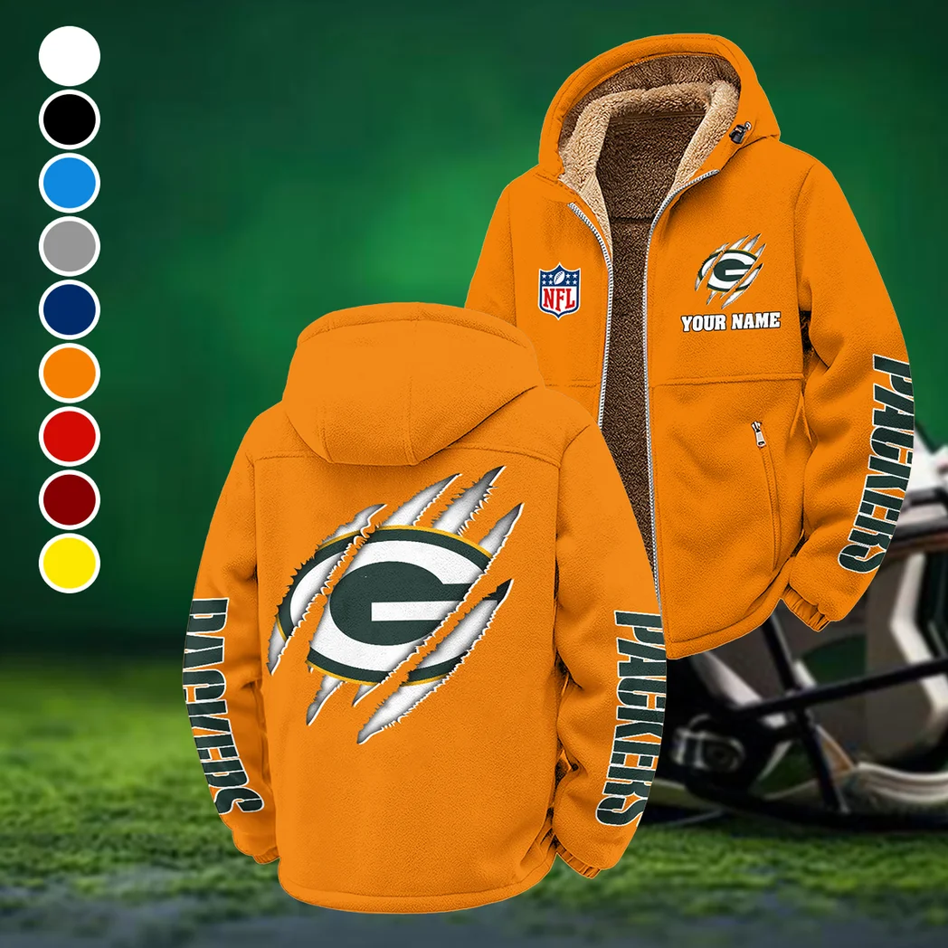 Titletown Fans Winter Fleece Jacket, Dynamic Winter Training Top HVN1438GP - Orange